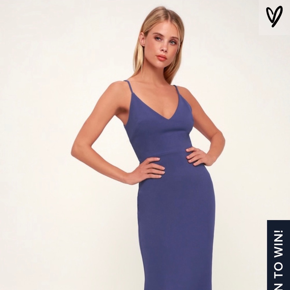 Lulus formal slate blue dress